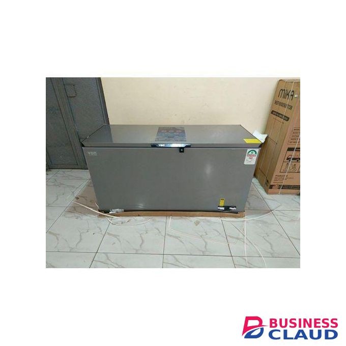 VON 505L Chest Freezer – Large Capacity, Grey Finish, Energy Saving with Lock & Basket