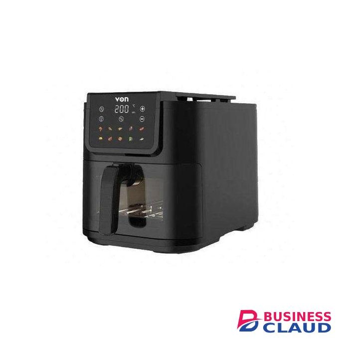 VON VAF080DSTK Slim Digital Air Fryer – 8 Litres-black