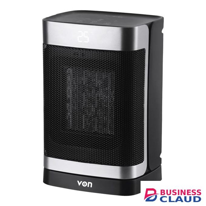 VON Ceramic Heater – 1500W with 2 settings 1100W/1500W Wide spread oscillation-1 YEAR WARRANTY