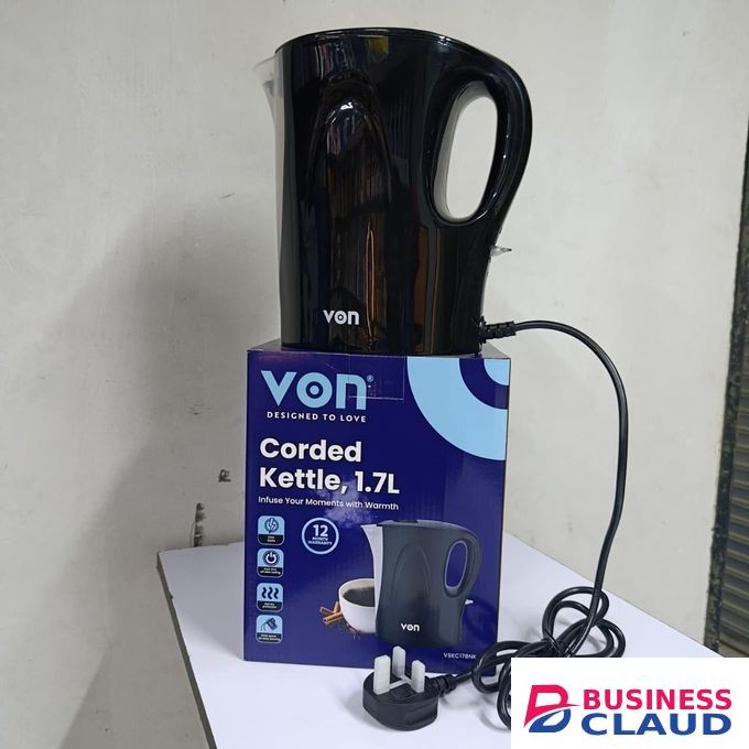 VON 1.7L Upright Corded Electric Kettle