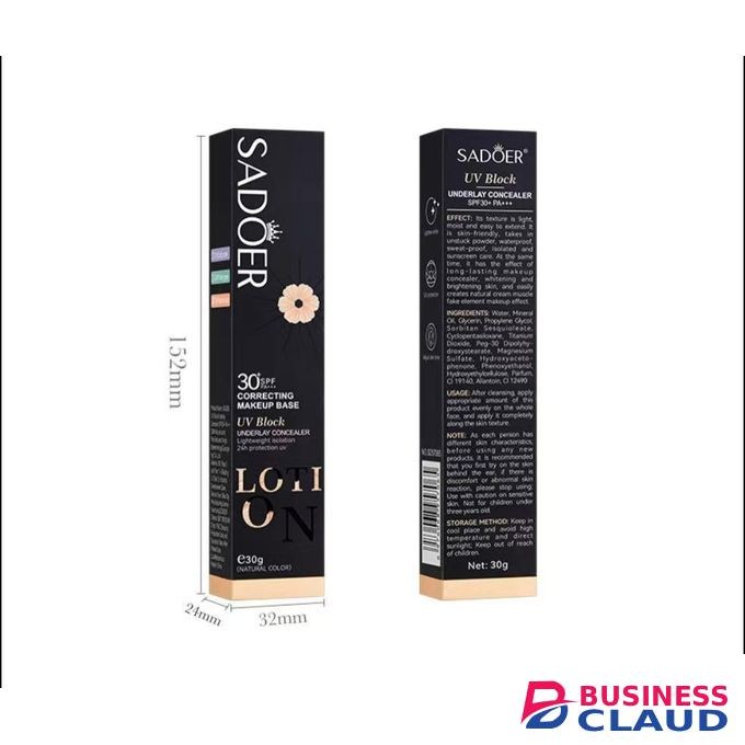 SADOER Sunscreen 30g, moisturizing multi-protection sunscreen. With Centella Extract