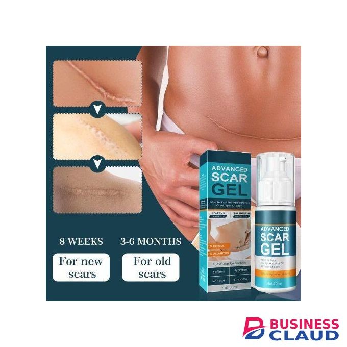 Advanced Scar Gel, Scar Removal for Surgical Scars, Acne Scar Removal Cream, Natural Scar Repair Gel for Post-Operative Scars, Caesarean Sections, Stretch Marks, Burns