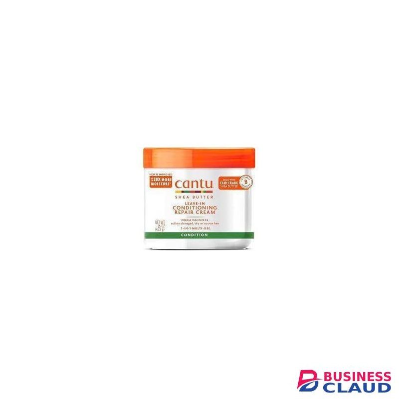 Cantu SHEA BUTTER LEAVE-IN CONDITIONING REPAIR CREAM.