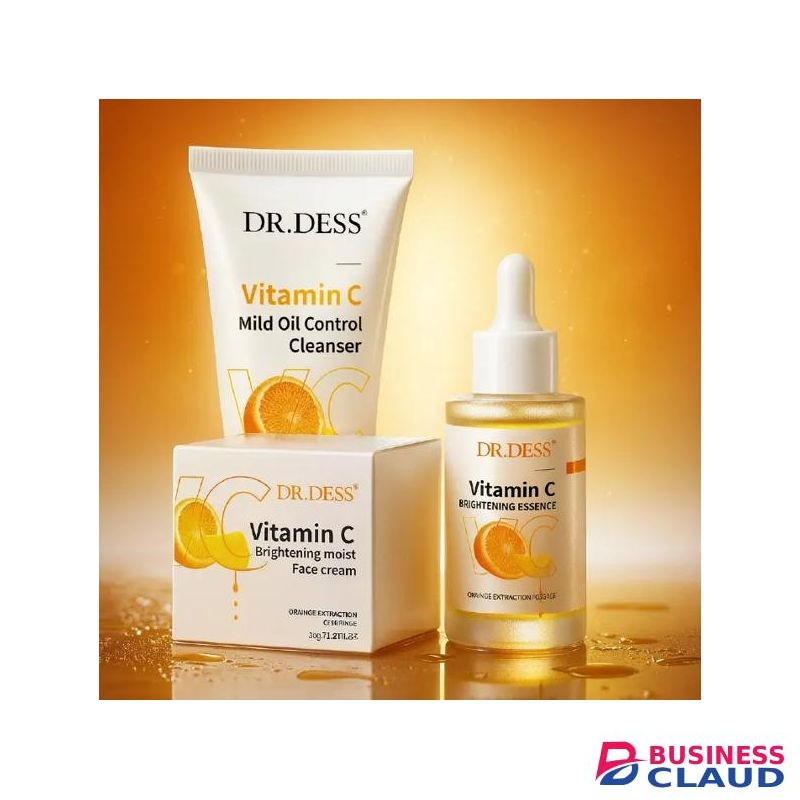 Dr. Dess Vitamin C package: Face Serum30ml, Face Cream 50ml & Face Cleanser 100ml Variation 180ml