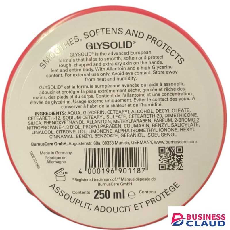 Glysolid Glycerin Cream For Skin, Protects & Soften bc