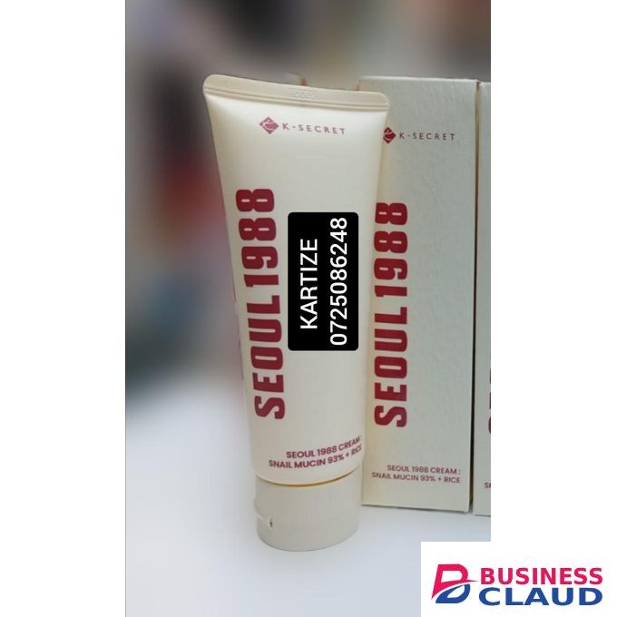 Seoul Best K-SECRET 1988 Cream with Snail Mucin 93% + Rice. Deeply Moisturizes, Brightens, Soothes Acne, Redness, Irritation, Promote collagen Production, Smooths, Softens, Firms, Clears Pigmentations & Wrinkles, Is anti-Aging & Improve elasticity.