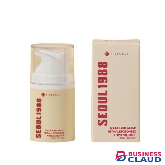 Seoul K- secret . 1988 Face Cream with Retinal Liposome 1% + Fermented Rice. Hydrates, Glows, Brightens, Removes Wrinkles, Pigmentation, Dark Spots, Fine Lines, Minimizes Pores, Smooth, Soften, Evens, Stimulate Collagen Production,
