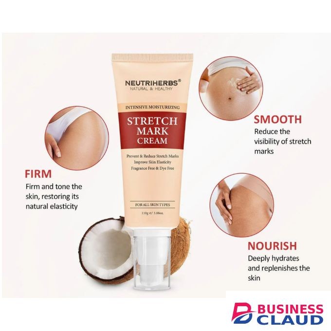 Neutriherbs Stretch Mark Cream, Pregnancy and Weight Fluctuations Skin Care, Belly Cream With Shea Butter and Coconut Oil