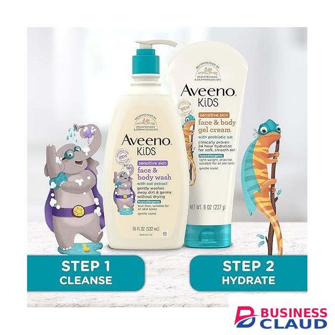 Aveeno Kids Face and Body Gel Cream Lotion for Sensitive Skin