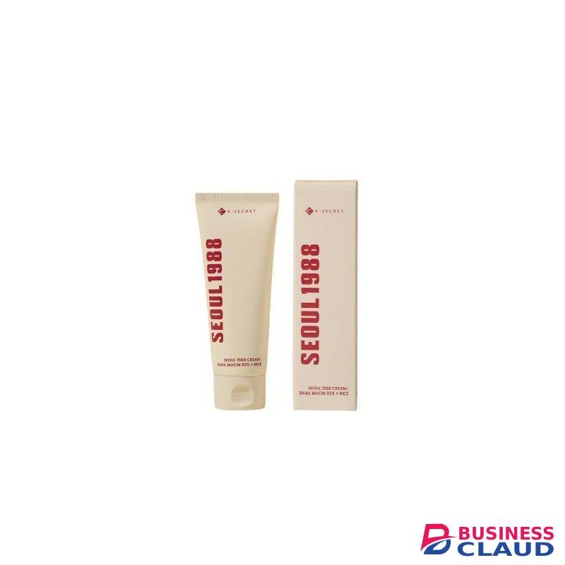 Seoul K - SECRET 1988 Cream with Snail Mucin 93% + Rice. Deeply Moisturizes, Brightens, Soothes Acne, Redness, Irritation, Promote collagen Production, Smooths, Softens, Firms, Clears Pigmentations & Wrinkles, Is anti-Aging & Improve elasticity.