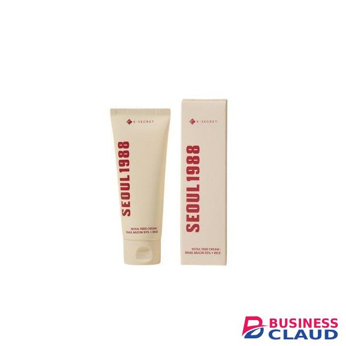 Seoul K - SECRET 1988 Cream with Snail Mucin 93% + Rice. Deeply Moisturizes, Brightens, Soothes Acne, Redness, Irritation, Promote collagen Production, Smooths, Softens, Firms, Clears Pigmentations & Wrinkles, Is anti-Aging & Improve elasticity.