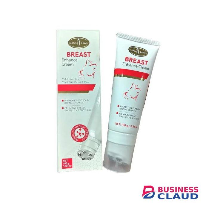 Aichun Beauty Breast Enhance Cream with Massage Roller Ball - 100g