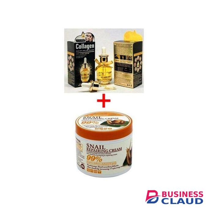 Fruit Of The Wokali 100% Pure Collagen Anti-ageing Serum + Snail Repairing Cream