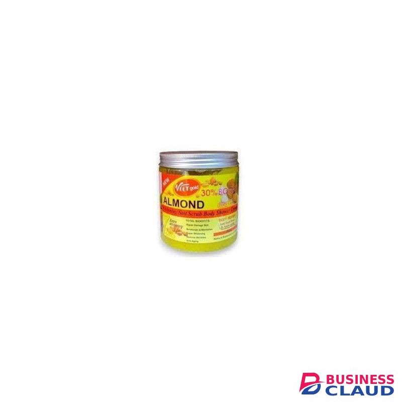 VEET GOLD Almond whitening salt scrub body shower cream.