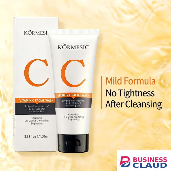 KORMESIC Vitamin C Facial Cleanser 100ml | Brightening Face Wash Deep Cleansing Oil Control Gentle Skin Care
