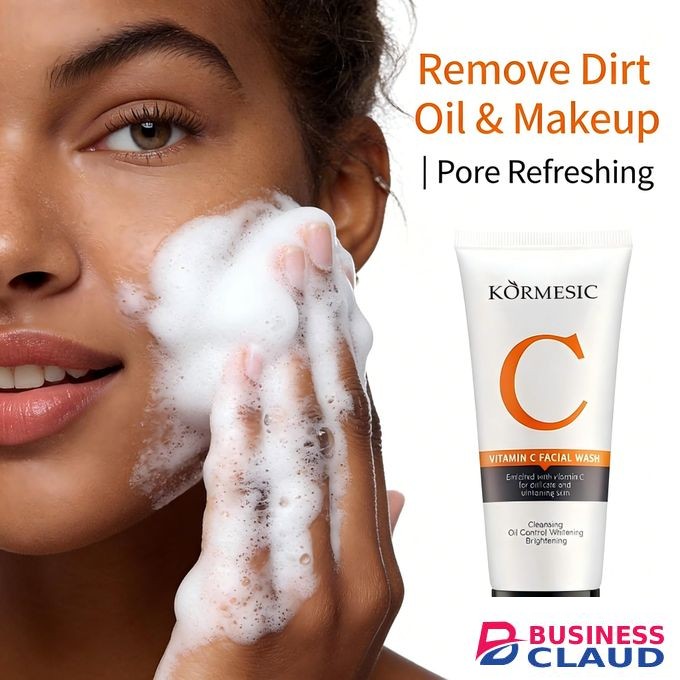 KORMESIC Vitamin C Facial Cleanser 100ml | Brightening Face Wash Deep Cleansing Oil Control Gentle Skin Care