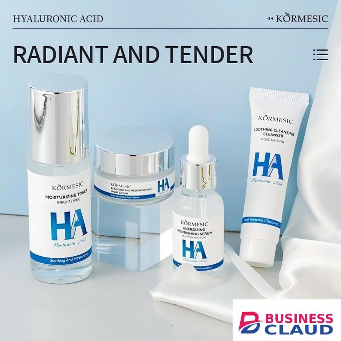 KORMESIC Hyaluronic Acid Facial Set - Moisturizing, Brightening, Elastic & Fair Skin | Reduce Pigmentation & Smooth Skin