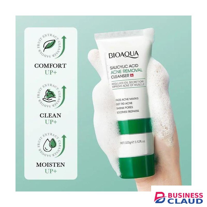 BIOAQUA Bioaua Salicylic Acid Acne Remove Anti Acne Cream Oil Control Shrink Pores Cleanser Cream