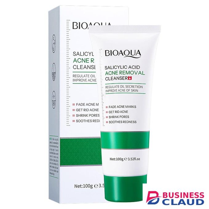 BIOAQUA Salicylic Acid Acne Marks Removal Deep Foam Cleanser Shrink Pores Soothing Oil Control 100g