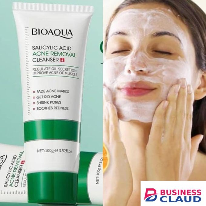 BIOAQUA Salicylic Acid Acne Marks Removal Deep Foam Cleanser Shrink Pores Soothing Oil Control 100g