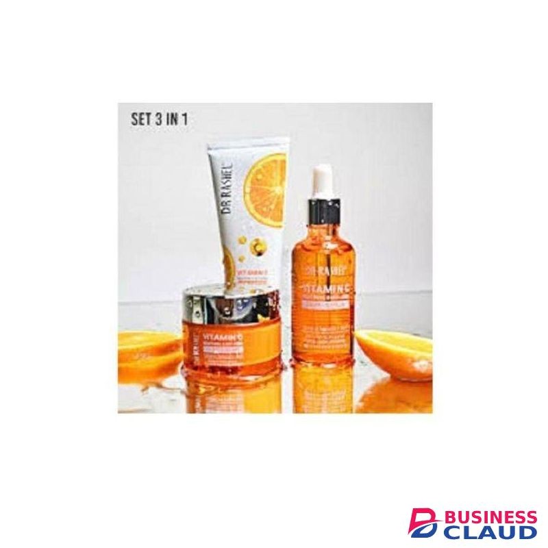 DR RASHEL Dr. Rashel Vitamin C 3 IN 1 Face SET-Facial Cleanser, Serum + Cream