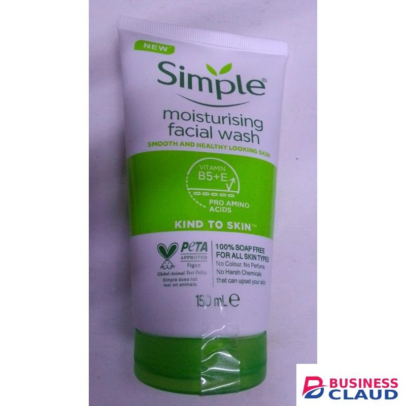 Simple Calphalon Moisturising Facial Wash - Kind to Skin - Vitamin B5 + E - 150ml