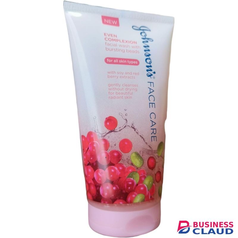 Johnson's RED BERRY & Bursting Beads Even Complexion Facial Care Face Wash For All Skin Types