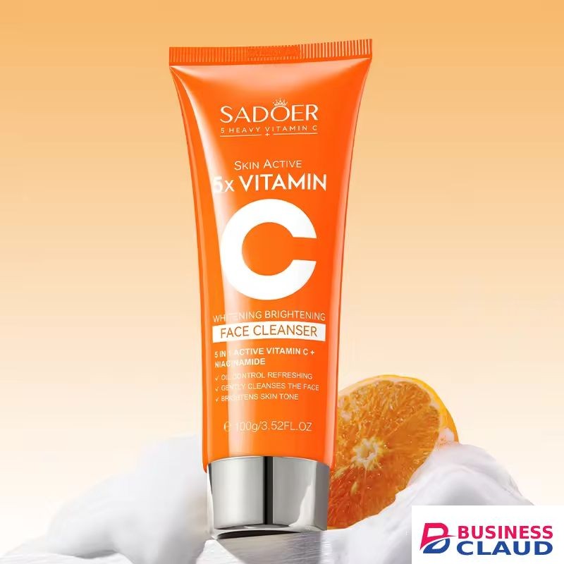 SADOER Skin Active Anti Oxidation Vitamin C Face Cleanser, Foaming Facial Cleanser