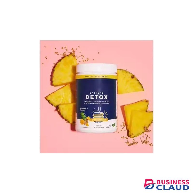 Extreme Detox Complete Intestinal Cleanse Dietary Supplement Pineapple Flavor Plus Extra Strength For Weight Loss, Bloating & Toxin Removal-250g