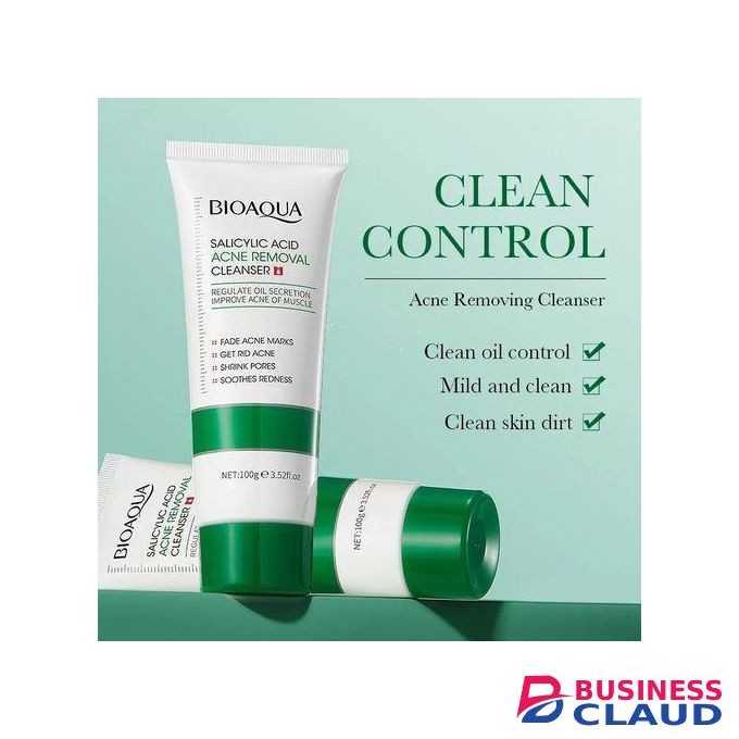 BIOAQUA Bioaua Salicylic Acid Acne Remove Anti Acne Cleanser Cream Oil Control Shrink Pores Cleanser Cream