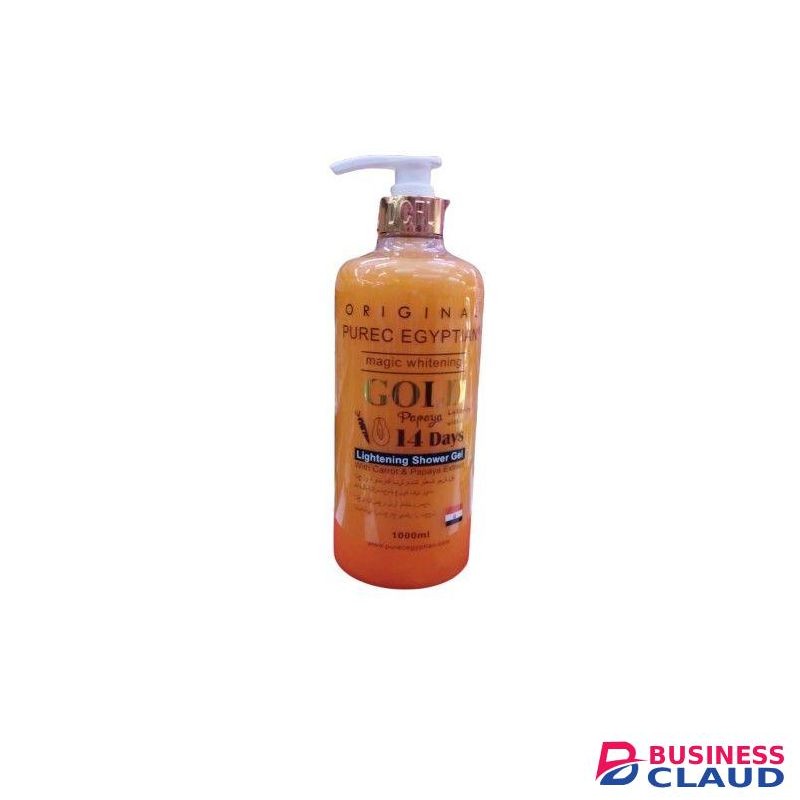 Purec Egyptian Original Gold Magic Whitening With Carrot & Papaya Extract Shower Gel Body Washes -1000ml