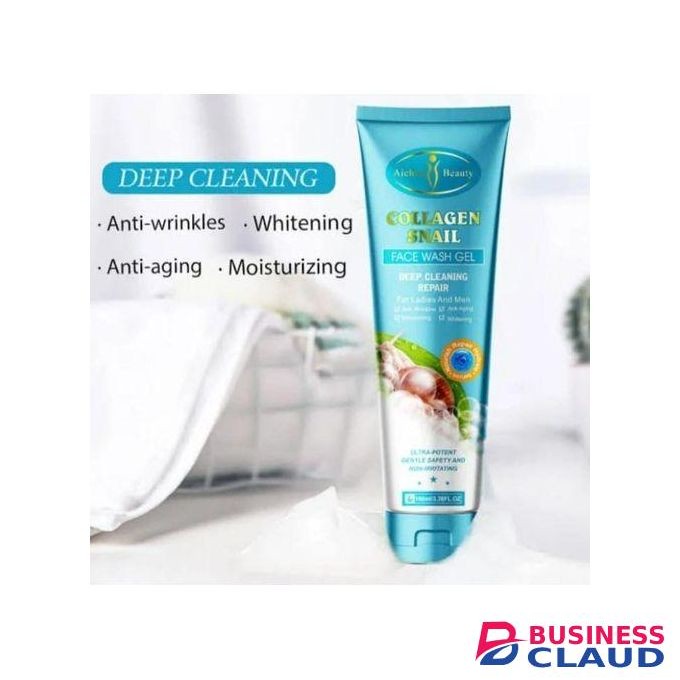 Aichun Beauty Best Selling Natural Deep Cleansing Moisturizer Collagen&snail Face Wash Gel 100ml
