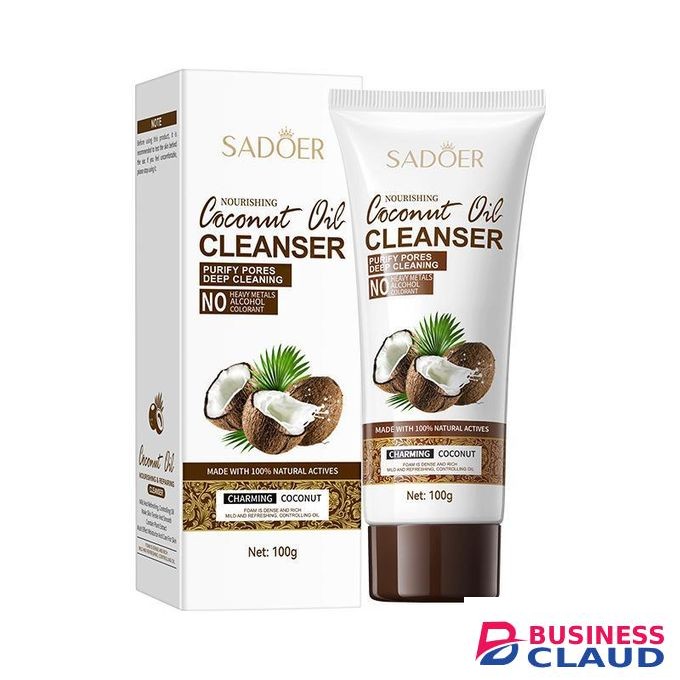 SADOER 100g Coconut Oil Cleansing Foam Cleanser Control Oil Deep Cleansing Pore Refining Acne Reduce Facial Foam Wash