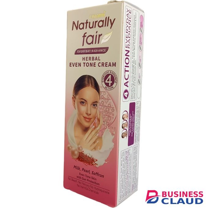 Emami Naturally Fair HERBAL EVEN TONE CREAM Everyday Radiance MILK PEARL SAFFRON With Sun Protection