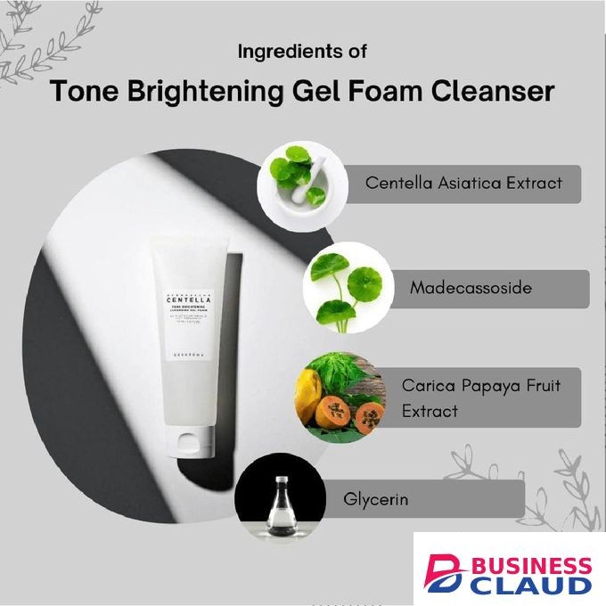 SKIN1004 Madagascar Centella Tone Brightening Cleansing Gel Foam With Niacinamide. Deeply Cleanses, Exfoliates, Brightens, Fades Spots, Leaves Skin With Natural Glow, Removes Dead Skin Cells & Improves Moisture