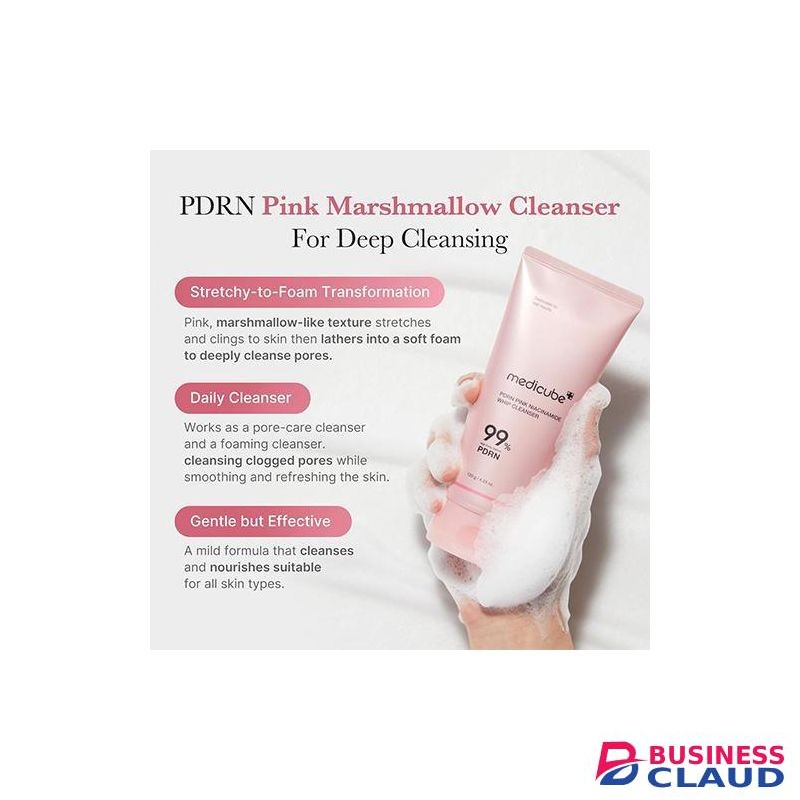 Medicube PDRN Pink Whip Niacinamide Cleanser. Deeply Cleanses, Removes impurities & excess sebum, Brightens, Removes Dark Spots, Imperfections, Hydrates, Even the skin tone, Soothes & Improve elasticity