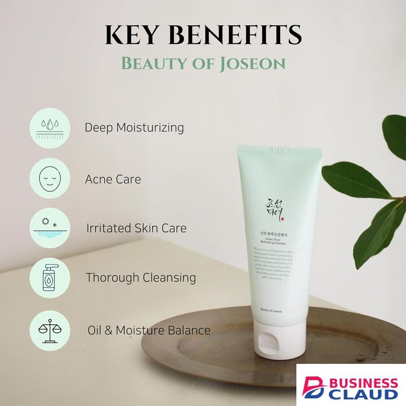 Beauty of Joseon Green Plum Refreshing Cleanser. Cleanses, Removes Impurities, Skin Wastes, Smooths, Moisturizes, Gently Exfoliates & Softens the skin.