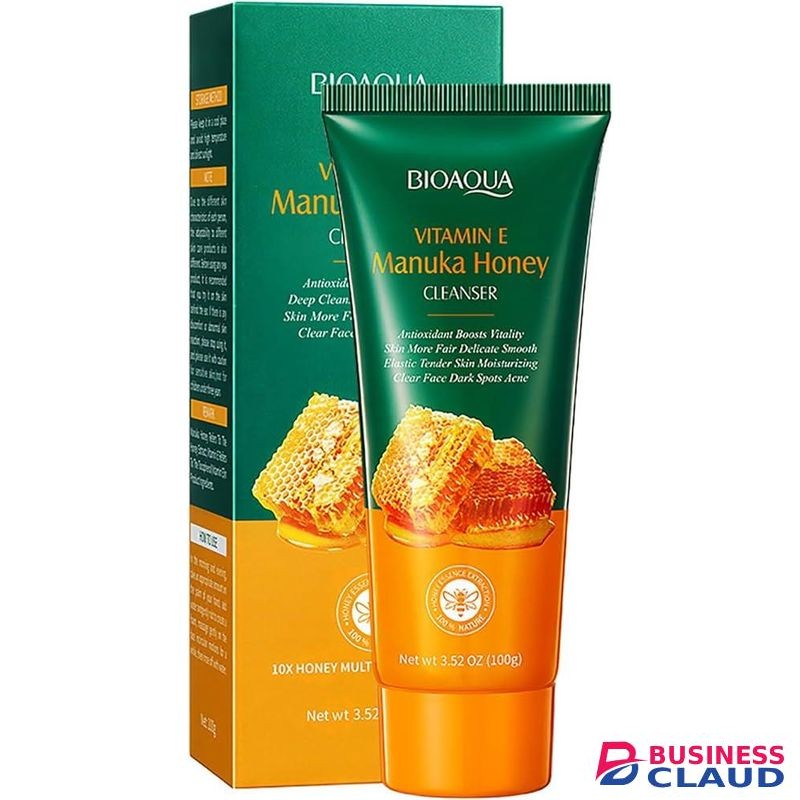 BIOAQUA Manuka Honey Facial Cleanser/Cleansing Foam Face Skin Repair Soften Moisturizing Hydrating 3.52oz/100g