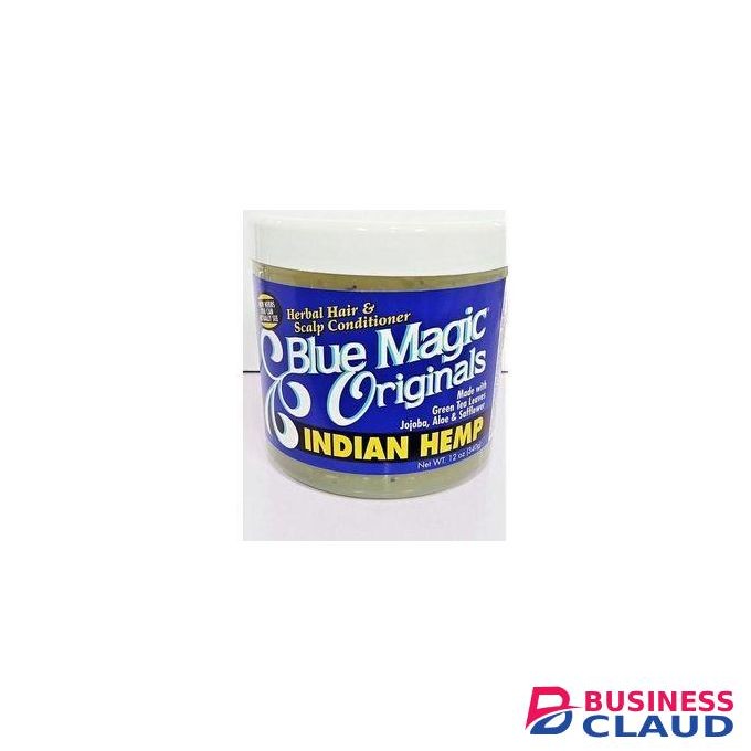 Blue Magic Indian Hemp Herbal Hair & Scalp Conditioner – With Natural Indian Hemp, Lanolin & Coconut Oil – Moisturizes Dry Scalp, Promotes Healthy Hair Growth & Shine – Anti-Dandruff Hair Cream