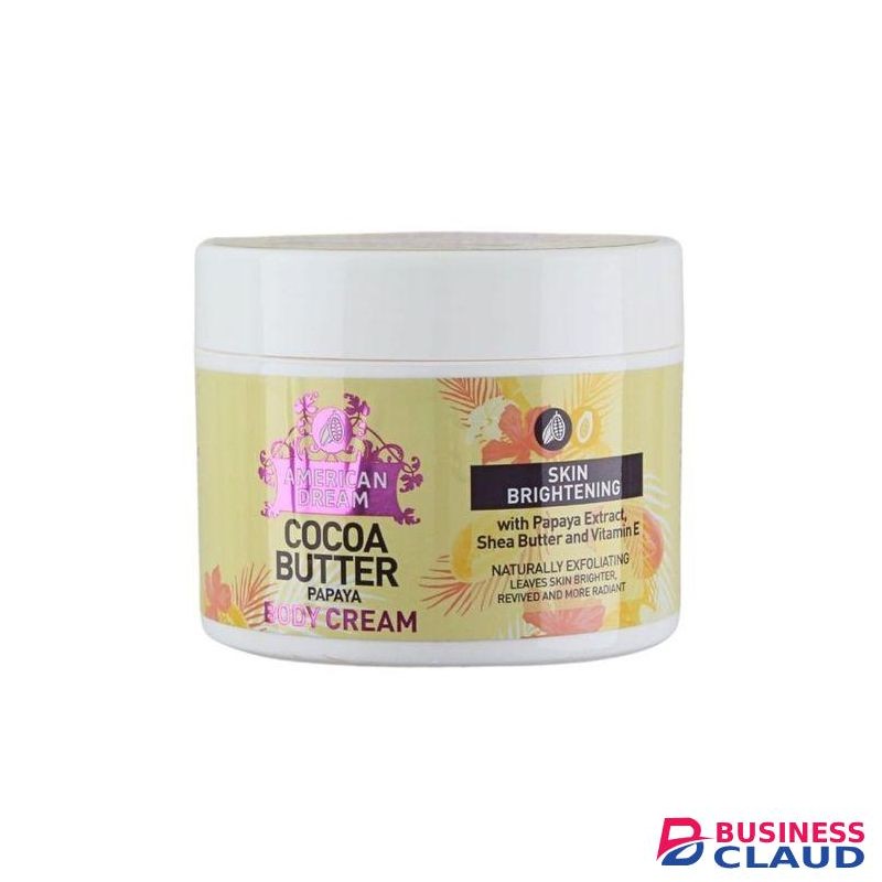 American Dream Cocoa Butter Body Cream With Papaya Extract, Shea Butter And Vitamin E