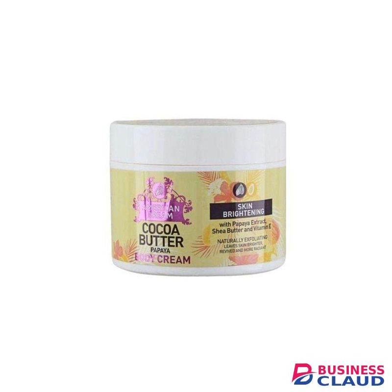 American Dream Cocoa Butter Body Cream With Papaya Extract, Shea Butter And Vitamin E