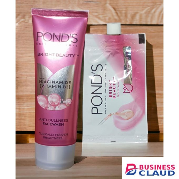 Pond's BRIGHT BEAUTY Niacinamide & Vitamin B3 + Free Cream Sachet jm