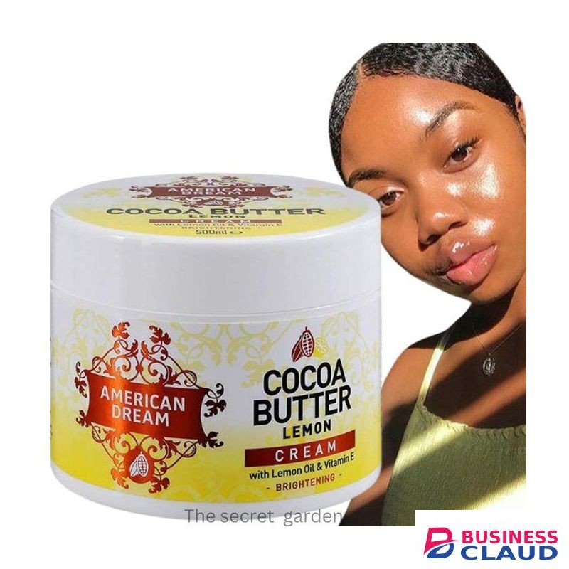 American Dream Cocoa Butter Lemon Brightening Cream Infused With Lemon Oil & Vitamin E 500ml