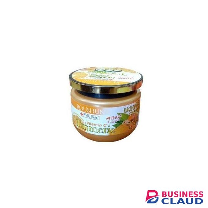 Roushun Turmeric Lighten Cream With Vitamin C For Even Skin Tone , Brightens, Hydrates, Fade Dark Spot-248ml