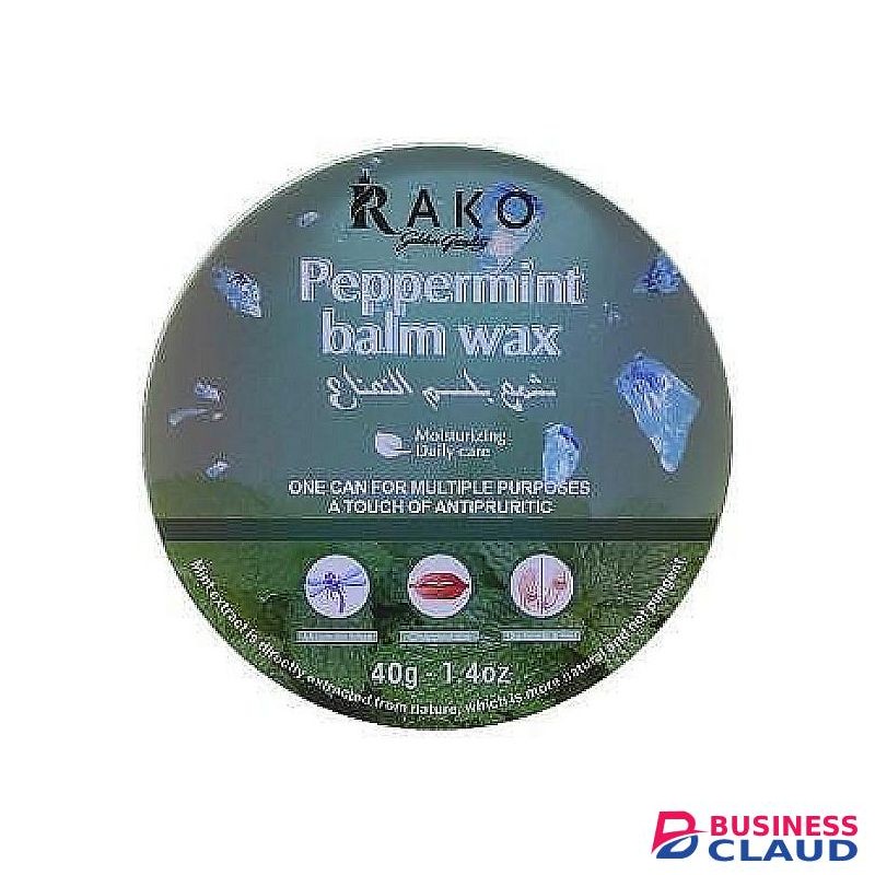 Rako Peppermint Balm Wax - Antipruritic For Lips(Cracked, Dry) Mosquito Bite Site, Hand, Feet & Body