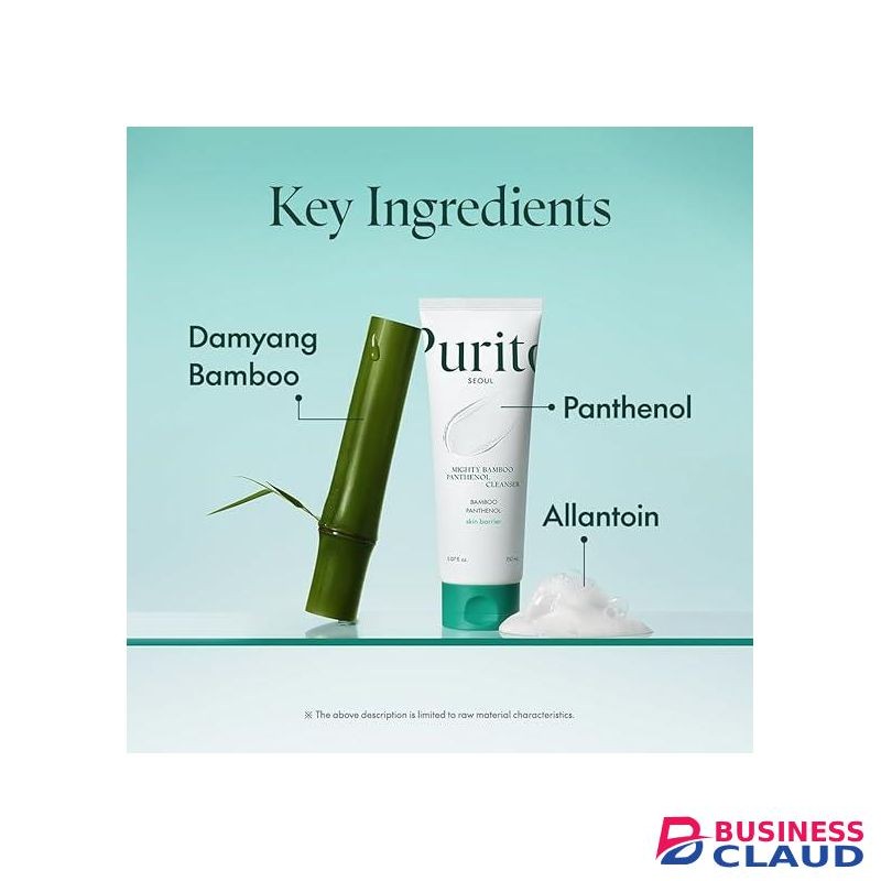 Purito Mighty Bamboo Panthenol Cleanser, Gentle Face Wash For Moisturizing, For Sensitive Skin, Vegan & Cruelty-Free Face Cleanser150ml