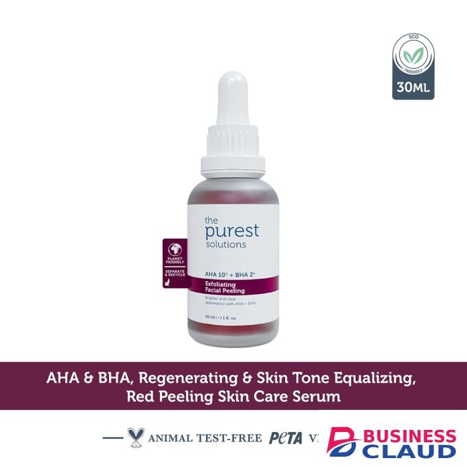 The Purest Solutions AHA 10% + BHA 2% Exfoliating Facial Peeling 30ml