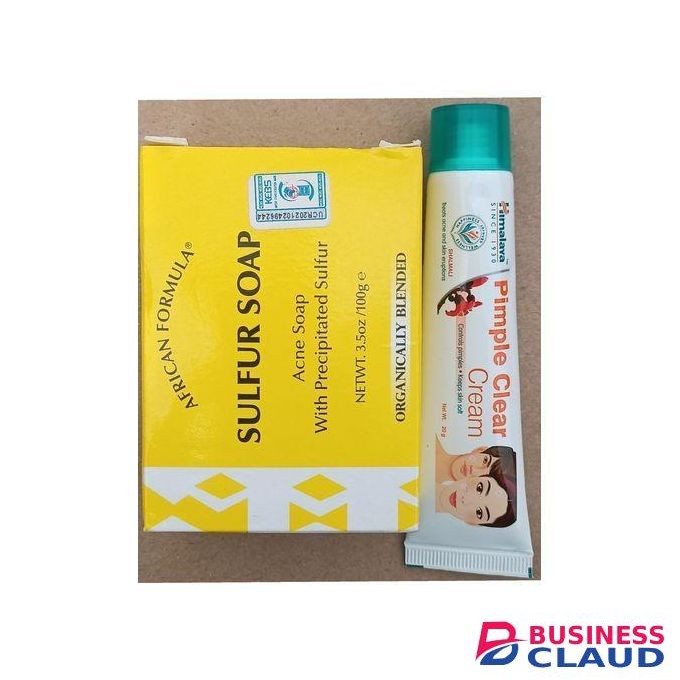 African Formula Sulfur Soap + Himalaya Pimple Clear Cream