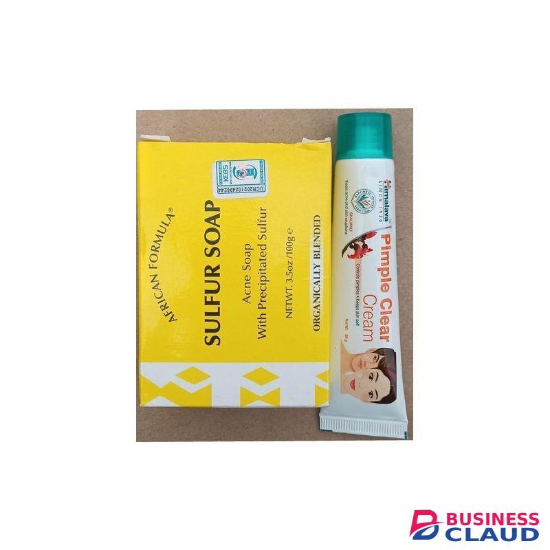 African Formula Sulfur Soap + Himalaya Pimple Clear Cream