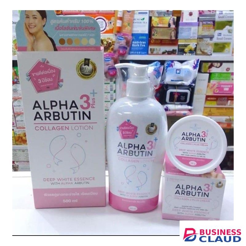 Alpha Arbutin Collagen Lotion 3Plus+ 500ml & Cream